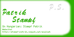 patrik stampf business card